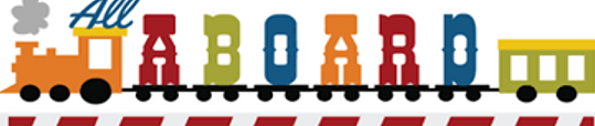 all aboard train logo
